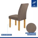 Ver mais imagens de Conjunto Sala de Jantar Mesa Redonda 4 Cadeiras Vidro Arizona Cinamomo/Off White/Veludo Bege Escuro