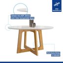 Ver imagem 3 de Conjunto Mesa Arizona 120cm com 4 Cadeiras Canela Tampo Redondo Plus com Vidro