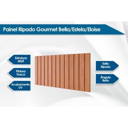 Fechamento de Cozinha Modulado Painel Ripado Gourmet Eloise 80cm Freijo - Mgm - 2