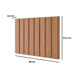 Fechamento de Cozinha Modulado Painel Ripado Gourmet Eloise 80cm Freijo - Mgm - 3