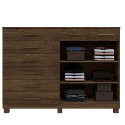 Cômoda New Triunfo 8 Gavetas 2 Portas 2 Prateleiras com Sapateira - Benetil - 3