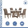 Conjunto Mesa Arizona 120cm com 4 Cadeiras Arizona Tampo Redondo Plus com Vidro - 2
