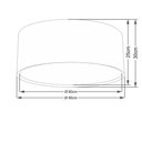 Ver imagem 2 de Plafon de Teto Cilíndrico Md-3038 com Cúpula em Tecido Duplo Resistente À Maresia Branco Vivare