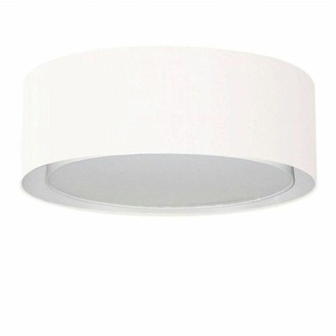 Plafon de Teto Cilíndrico Md-3038 com Cúpula em Tecido Duplo Resistente À Maresia Branco Vivare
