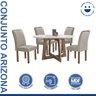 Conjunto Mesa Arizona 120cm com 4 Cadeiras Arizona Tampo Redondo Plus com Vidro - 2