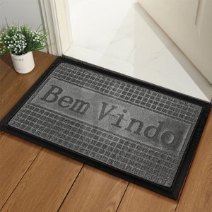 1 Tapete Porta Capacho Bem Vindo Lux Antiderrapante Cz 40x60
