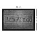 Ver imagem 5 de 1 Tapete Porta Capacho Bem Vindo Lux Antiderrapante Cz 40x60