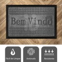 Ver imagem 4 de 1 Tapete Porta Capacho Bem Vindo Lux Antiderrapante Cz 40x60
