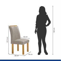 Conjunto Mesa Bella Ripada 120cm com Painel Espelhado Tampo Bella com Vidro 4 Cadeiras Arizona - 10