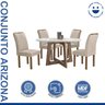 Conjunto Mesa Arizona 120cm com 4 Cadeiras Arizona Tampo Redondo Plus com Vidro - 2