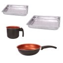 Ver imagem 1 de Kit Cozinha 2 Formas N1 N2 com Frigideira 18cm e Fervedor 14cm Antiaderente Alumínio