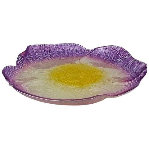 Centro de Mesa em Cristal Lilás - 2,5x24,5cm - Centro de Mesa Elegante para Decoração de Prestígio