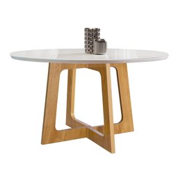 Conjunto Mesa Arizona 120cm com 4 Cadeiras Arizona Tampo Redondo Plus com Vidro - 14
