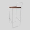 Ver imagem 5 de Jogo 4 Banqueta Alta Balcão Bistrô Branca Confort Industrial Premium Imbuia Don Castro Decor Industr