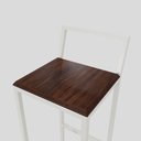 Ver imagem 2 de Jogo 4 Banqueta Alta Balcão Bistrô Branca Confort Industrial Premium Imbuia Don Castro Decor Industr