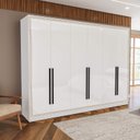 Ver imagem 1 de Guarda Roupa Casal 242,1cm com 6 Portas e 4 Gavetas 240834 Valência Politorno Móveis