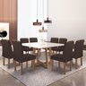 Conjunto Mesa Arizona 135cm com 8 Cadeiras Arizona Tampo Slim Plus com Vidro - 1