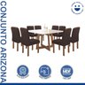 Conjunto Mesa Arizona 135cm com 8 Cadeiras Arizona Tampo Slim Plus com Vidro - 2