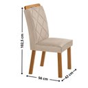 Ver imagem 3 de Mesa de Jantar Yasmin 180 Mdf Laminado e 6 Cadeiras Melissa Veludo Creme//off White