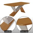 Ver imagem 7 de Mesa de Jantar Yasmin 180 Mdf Laminado e 6 Cadeiras Melissa Veludo Creme//off White