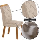 Ver imagem 6 de Mesa de Jantar Yasmin 180 Mdf Laminado e 6 Cadeiras Melissa Veludo Creme//off White