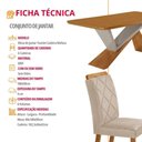 Ver imagem 5 de Mesa de Jantar Yasmin 180 Mdf Laminado e 6 Cadeiras Melissa Veludo Creme//off White