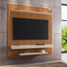 Painel Leme Tv até 60 Polegadas Pintura Ripado Bechara Off White com Natural - 4