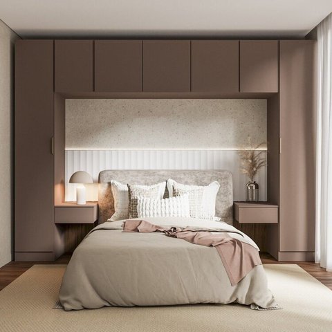 Guarda-Roupa Modulado 7 Peças com 7 Portas Orion CabeCasa MadeiraOriginals Marrom/Mocha