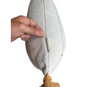 Ver imagem 4 de Capa de Almofada Rústica em Algodão 4 Listras com Pompom Mostarda/cru