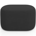 Ver imagem 3 de Kit 2 Puffs Decorativos Orgânico para Living Quarto 70cm Doha W01 Suede Preto - Lyam Decor