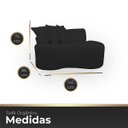 Ver mais imagens de Kit 1 Poltrona com Sofá Curvo 2 Lugares Feijão Forma Orgânica Bouclé