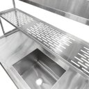 Ver imagem 3 de Prateleira de Apoio em Aço Inox 110 x 30 x 75 com 1 Plano Liso e Escorredor