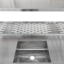 Ver imagem 4 de Prateleira de Apoio em Aço Inox 110 x 30 x 75 com 1 Plano Liso e Escorredor