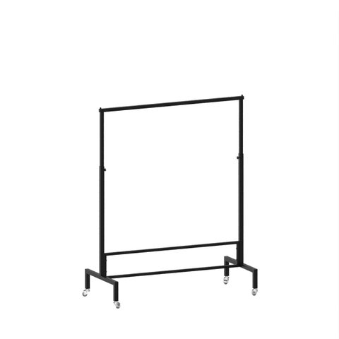 Arara Desfile Comac Modelo Quadrada Simples com Rodízio em Silicone Preto