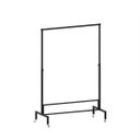 Ver imagem 3 de Arara Desfile Comac Modelo Quadrada Simples com Rodízio em Silicone Preto