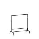 Ver imagem 2 de Arara Desfile Comac Modelo Quadrada Simples com Rodízio em Silicone Preto