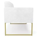Ver mais imagens de Sofá Namoradeira Base Industrial Dourado Ana Sintético Pu Branco - Ibiza