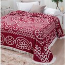 Ver imagem 1 de Colcha Casal Chenille Canelada Bruna Vinho/branco Jolitex