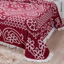 Ver imagem 2 de Colcha Casal Chenille Canelada Bruna Vinho/branco Jolitex