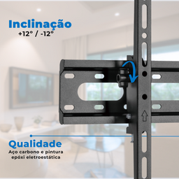 Suporte Inclinável para Tv de Led / Oled / Qled / Nano 37" até 70" com Peso até 45kg - Ft-pl64x Fixa - 6