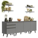 Ver imagem 3 de Armário de Cozinha Compacta 240cm Cinza Nice Madesa 01