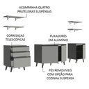 Ver imagem 5 de Armário de Cozinha Compacta 240cm Cinza Nice Madesa 01
