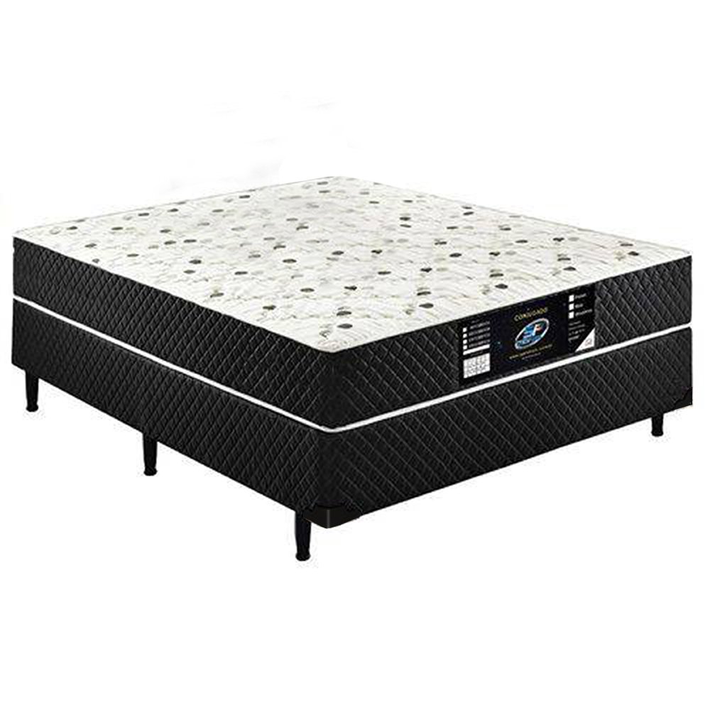 Cama Box Conjugado Viúva Sp Móveis Espuma Ortopédica - 44x128x188cm