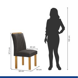 Conjunto Mesa Bella Ripada 120cm com Painel Espelhado Tampo Bella com Vidro 4 Cadeiras Arizona - 10