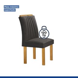 Conjunto Mesa Bella Ripada 120cm com Painel Espelhado Tampo Bella com Vidro 4 Cadeiras Arizona - 9