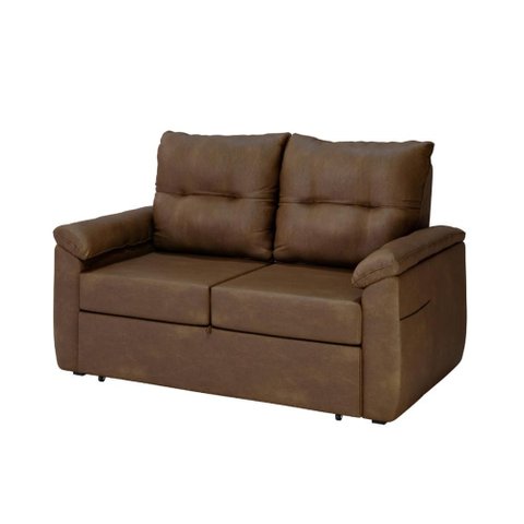 Sofá Cama 2 Lugares Casal 1,60 Mts Artplas Tiffany Matrix Cor:sintetico Florença Caramelo