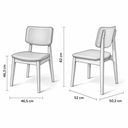 Ver mais imagens de Kit 6 Cadeira de Jantar Madeira Maciça Manuela Estofada Premium Ergonomica Confortável Di Franco
