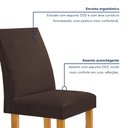 Ver imagem 6 de Conjunto Mesa Bella Ripada 120cm com Painel Espelhado Tampo Bella com Vidro 4 Cadeiras Canela