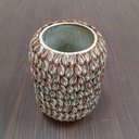 Ver imagem 4 de Vaso Decorativo Enfeite Casa Cerâmica 23x18x18cm Bege
