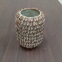 Ver imagem 3 de Vaso Decorativo Enfeite Casa Cerâmica 23x18x18cm Bege